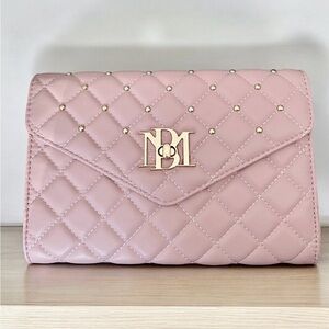 Badgley Mischka Pink Quilted Crossbody Bag